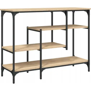 Konferenční stolek Konzolový stolek z dřevotřísky a kovovým rámem, dub Sonoma