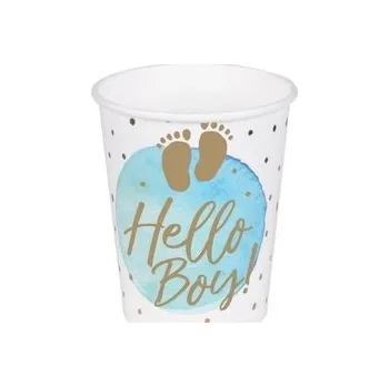 Party nádobí SUPER Hello Boy Kelímky pro jednoleté děti 10 kusů 53247 Baby