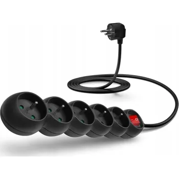 Napájecí kabel Prodlužovací kabel Connect IT Prodlužovací Kabel 2 m, 5 ks , černý