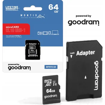 Paměťová karta Paměťová karta Goodram 64 GB SDHC C10 s adaptérem