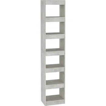 Knihovna Univerzální regál knihovna, šedý Betonu, 40x30x198 cm