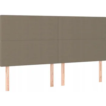 Čelo postele nastavitelné látkové taupe 180x5x118/128 cm