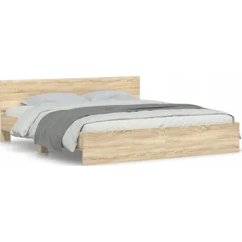 Postel Jednolůžková dřevěná postel G02V 160x200 dub sonoma