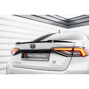Tuning Maxton Design prodloužení spoileru pro Toyota Corolla XII 2019-/Sedan, černý lesklý plast ABS