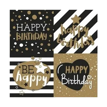 Papírový ubrousek Narozeninové ubrousky Vlčí máky 042801 33 x 33 cm, 12 ks