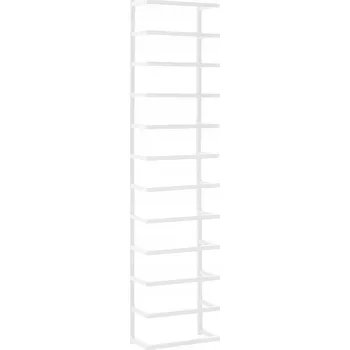 Věšák Stojanový věšák na ručníky, ocelový, bílý, 24x12x96 cm