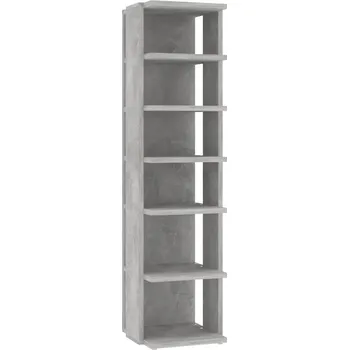 Botník Botník se 6 policemi, betonu šedý, 27,5 x 27 x 102 cm
