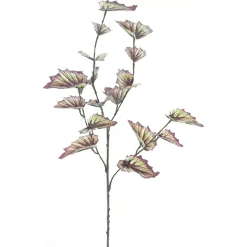 umělá květina umělá rostlina,Begonie „Rex“ větvička fialová 60 cm