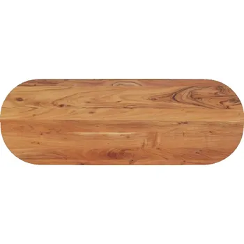 Jídelní stůl Oválná stolová deska z masivního akátového dřeva, 110x40x2,5 cm