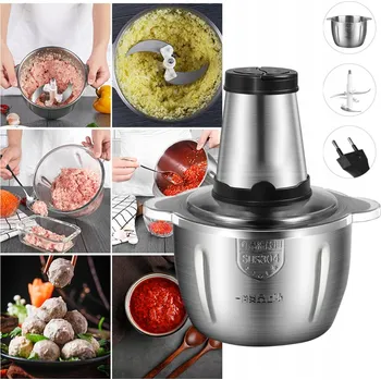 Kuchyňský mlýnek ELEKTRICKÝ MLÝNEK NA MASO PRO MIXÉR NEREZOVÁ OCEL