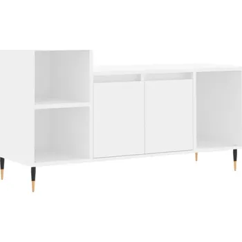 Televizní stolek TV stolek z dřevotřísky, bílý, 100x35x55 cm