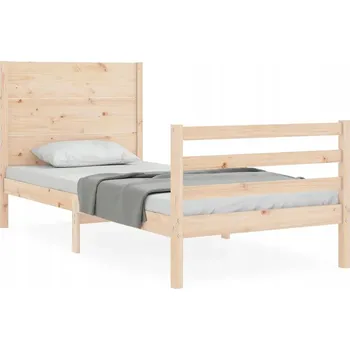 Postel Dřevěná borovicová postel 205,5x105,5x100 cm, neošetřená, bez matrace