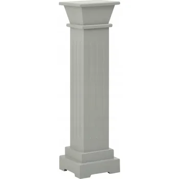 Květináč Držák Na Květináč Sloupový MDF, šedý, 17 x 17 x 66 cm