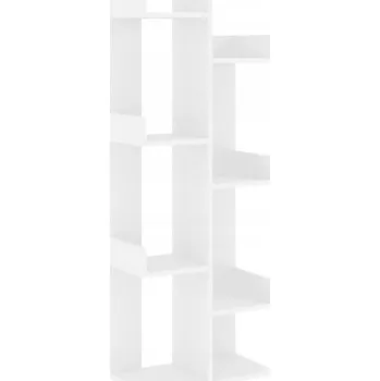 Knihovna Bílá knihovna s 8 přihrádkami 48x25,5x140 cm