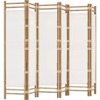 Paraván Paraván s krémovým plátnem 240 x 180 cm, 6 panelů