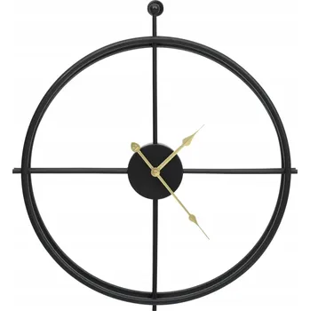 Hodiny Nástěnné hodiny, černé, 52 cm, železo