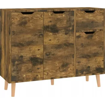 Komoda Klasická skříňka z dřevotřísky, Kouřový dub, 90x30x72 cm