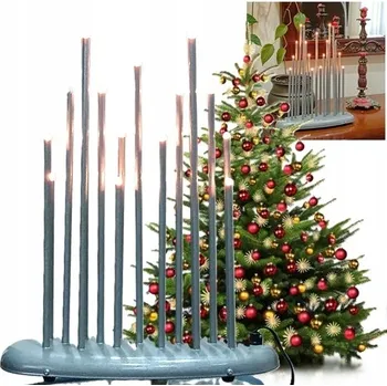 Vánoční dekorace stříbrný svícen