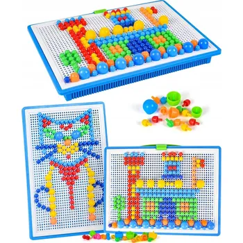 ostatní stavebnice ZÁSUVNÁ MOZAIKA PRO DĚTI - VÝUKA BAREV, KREATIVNÍ A VZDĚLÁVACÍ HRAČKA