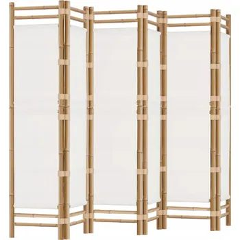 Paraván Paraván s krémovým plátnem, 240 x 180 cm, 6 panelů