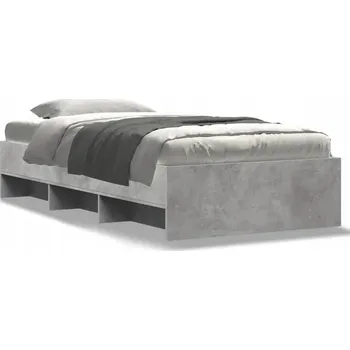 Postel Rám postele s úložným prostorem 193x93x35 cm, betonu šedá