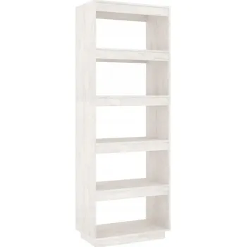 regál Bílý regál z masivního borovicového dřeva 60x35x167 cm