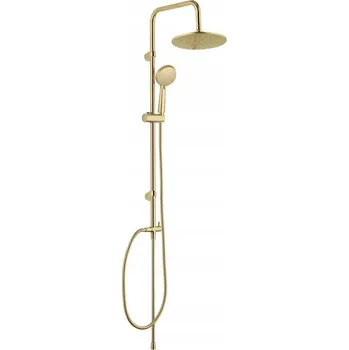 Sprchový set SPRCHOVÝ PANEL NEREZOVÁ OCEL ZLATÝ S HLAVOVOU SPRCHOU 101 CM