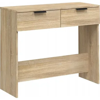 Konferenční stolek Konzolový stolek se 2 zásuvkami, dub sonoma, 90 x 36 x 75 cm