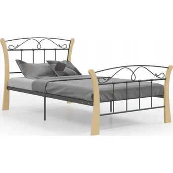 Postel Manželská postel kovová G02V 100x200 černá