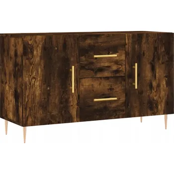 Komoda Skříňka z dřevotřísky, kovové nožičky, kouřový dub, 100