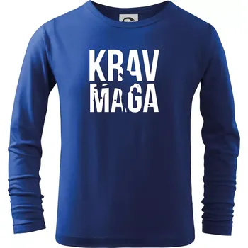 Chlapecké tričko Nápis Krav Maga - Triko dětské Long Sleeve - 122 cm/6 let ( Královská modrá )