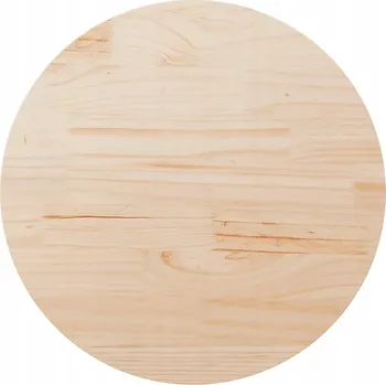 Konferenční stolek Stolní Deska Kulatý Masivní Borové Dřevo 90 x 2,5 cm