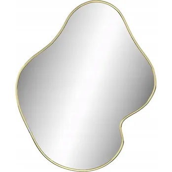 Zrcadlo Zrcadlo Nástěnné Kosmetické PVC Zlaté 60x50 cm