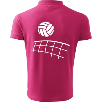 Pánská košile Volejbalová síť - Polokošile pánská Pique Polo 203 - S ( Purpurová )