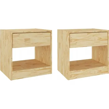 Noční stolek Noční stolek z masivního borovicového dřeva, 40 x 31 x 40 cm