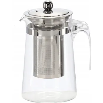 Konvice na čaj ŽÁRUVZDORNÁ KONVICE SE SÍTKEM A KOVOVÝM VÍKEM 750 ML