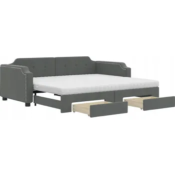 Zahradní lehátko Rozkládací lehátko 2 v 1 tmavě šedé 213 x 100 x 66,5 cm