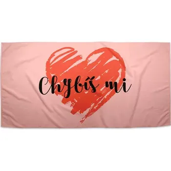 Osuška Sablio Ručník Chybíš mi 2 - 50x100 cm