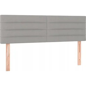 Čelo postele s nastavitelnou výškou, tmavě šedé, 144x5x78/88 cm