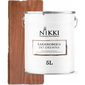 barva a nátěr na dřevo Lakýrnicová lazura NIKKI 5 l hnědá satén