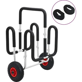 Plošinový vozík vidaXL SUP vozík pro 2 surfy 90 kg hliník