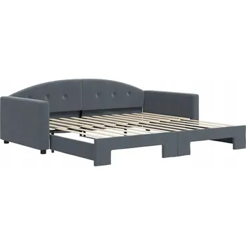 Pohovka Rozkládací lehátko-pohovka tmavě šedá 222 x 110 x 75 cm