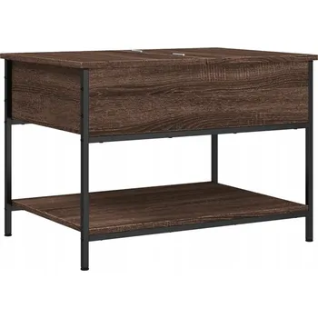 Konferenční stolek Konferenční stolek s úložným prostorem, hnědý dub, 70x50x50 cm, dřevotříska