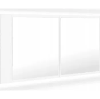 Koupelnový nábytek Koupelnová skříňka se zrcadlem a RGB LED osvětlením, bílá, 90x12x45 cm