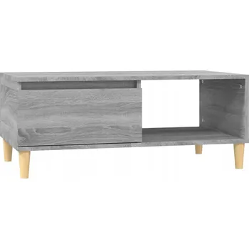 Konferenční stolek Konferenční stolek skandinávský se zásuvkou, šedý dub sonoma, 90x50x36,5 cm