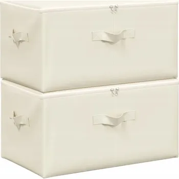 Úložný box Skládací Úložné Boxy 43x34x23 cm, Krémová Barva