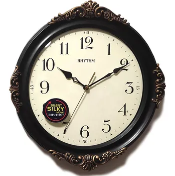 Hodiny ČITELNÉ ZDOBENÉ HODINY NÁSTĚNNÉ RHYTHM 33 cm G433