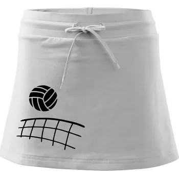 Dámská sukně Volejbalová síť - Sportovní sukně - two in one - XL ( Bílá )