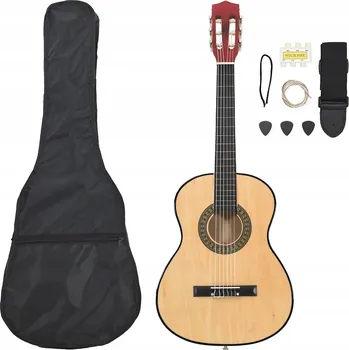 Klasická kytara Kytara klasická 3/4, lipové dřevo, přírodní barva, 91,5 x 35 cm