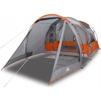 Stan Čtyřmístný tunelový kempingový Stan , šedý, 483x250x180/185 cm